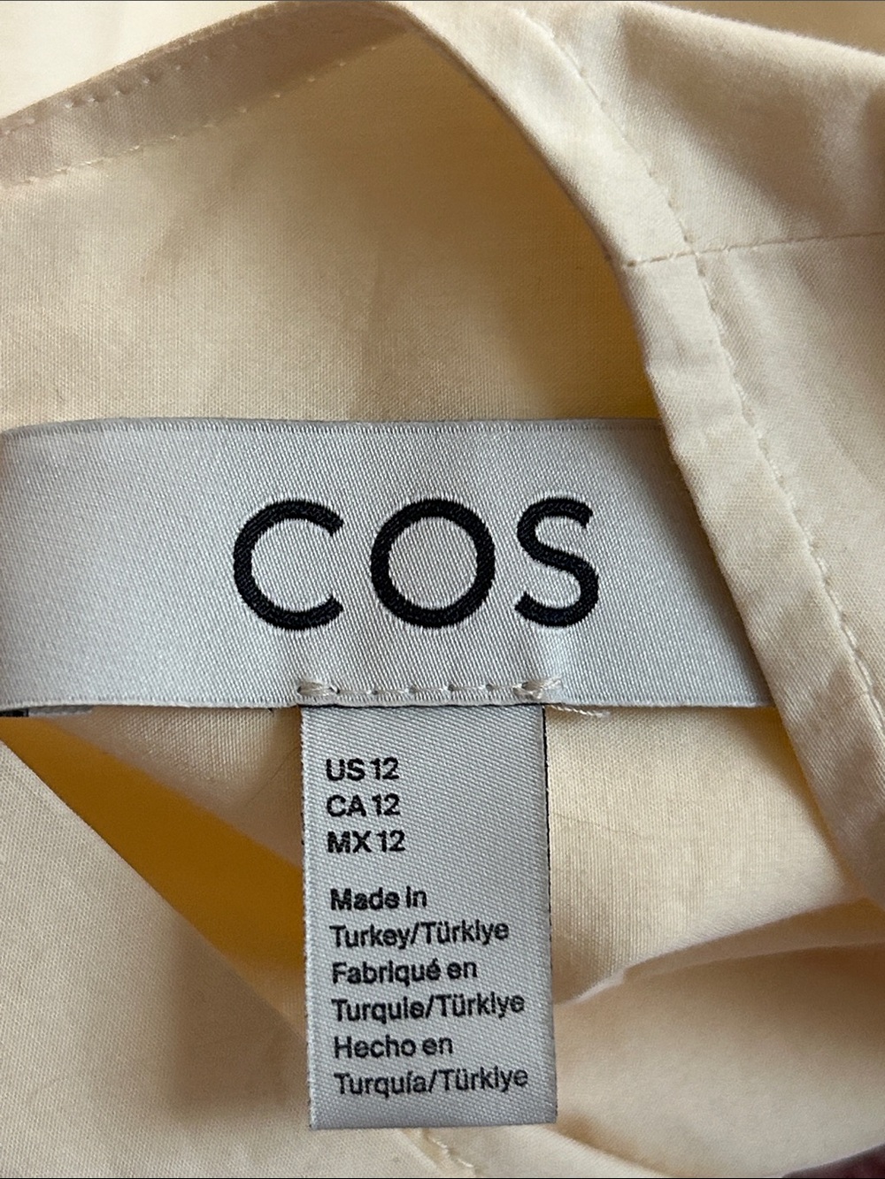 COS Cut-out Maxi Dress in Cotton in Ivory Off White Size 12 A-line dress - Picture 6 of 8